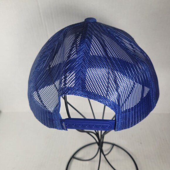 Travis Mathew Blue Big Bend Snapback Pineapple Mesh Back Trucker Hat - Picture 3 of 7